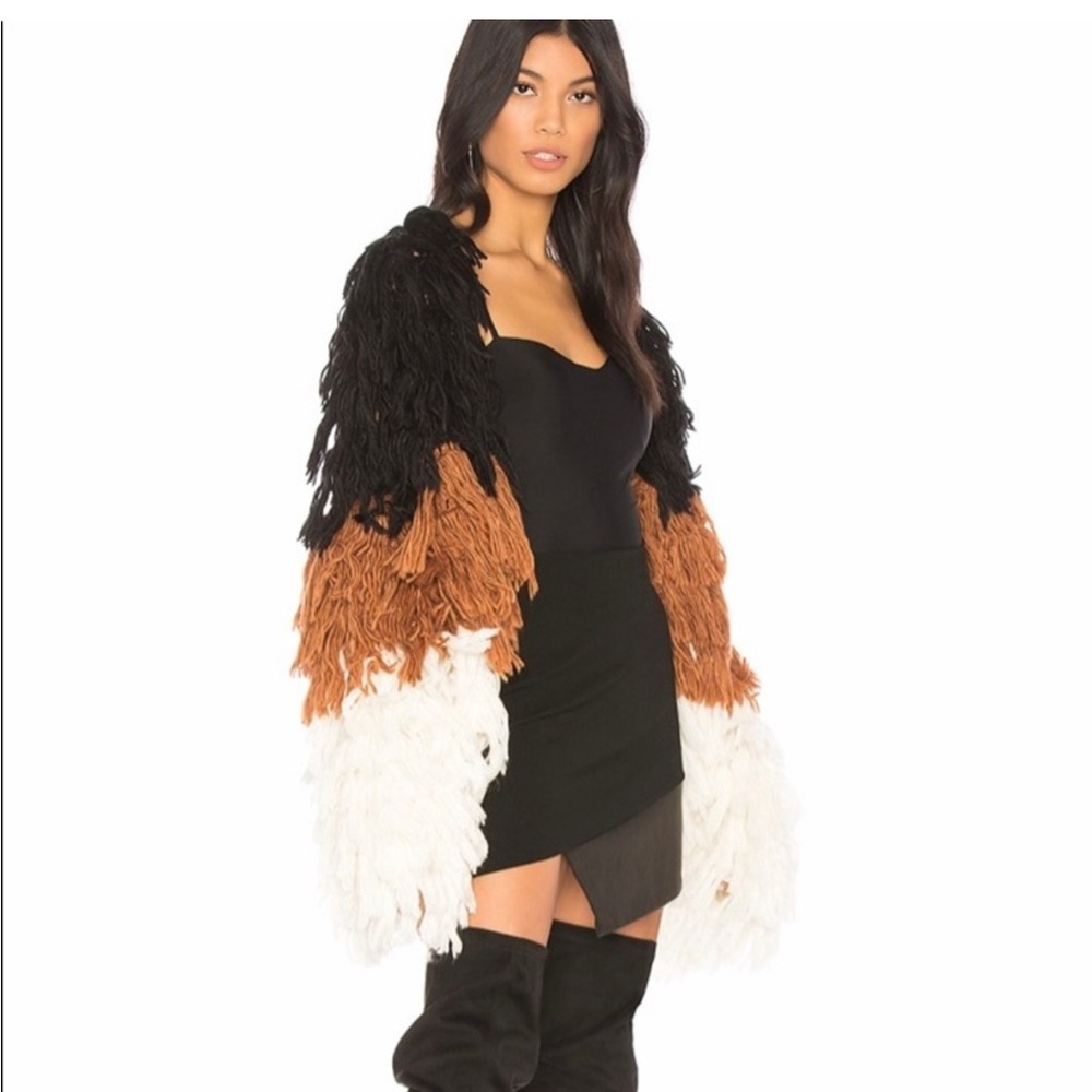 REVOLVE x Chrissy Teigen shaggy coat